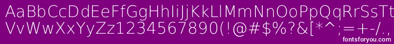 DejavuSansExtralight Font – White Fonts on Purple Background