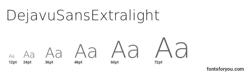 DejavuSansExtralight Font Sizes