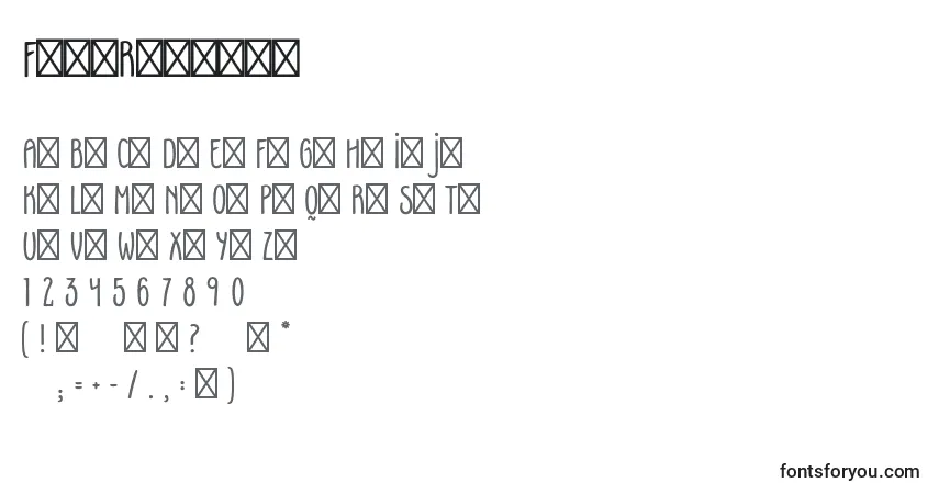 Шрифт FoxyRegular – алфавит, цифры, специальные символы