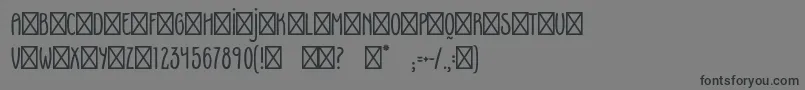FoxyRegular Font – Black Fonts on Gray Background