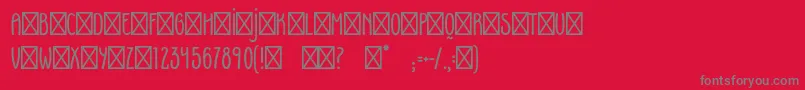 FoxyRegular Font – Gray Fonts on Red Background