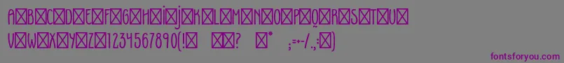 FoxyRegular Font – Purple Fonts on Gray Background