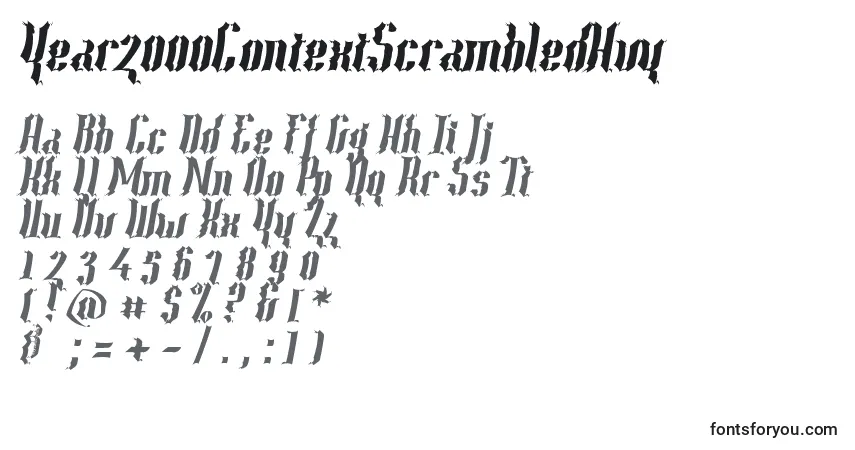 Fuente Year2000ContextScrambledHvy - alfabeto, números, caracteres especiales