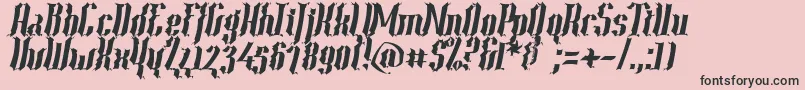 Year2000ContextScrambledHvy Font – Black Fonts on Pink Background