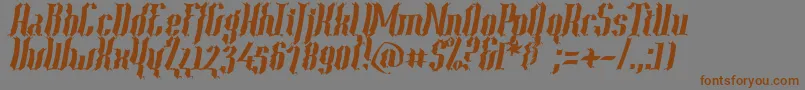 More about Year2000ContextScrambledHvy Font Year2000ContextScrambledHvy Font – Brown Fonts on Gray Background