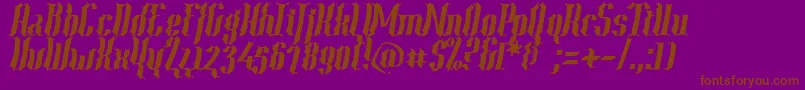 Year2000ContextScrambledHvy Font – Brown Fonts on Purple Background