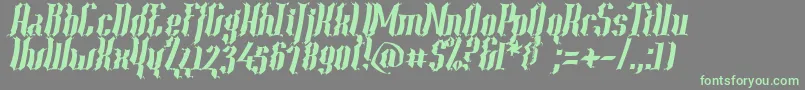 Year2000ContextScrambledHvy Font – Green Fonts on Gray Background