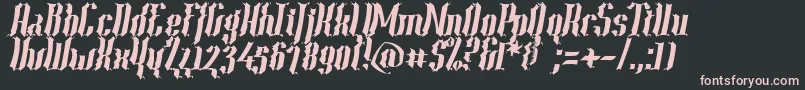Year2000ContextScrambledHvy Font – Pink Fonts on Black Background