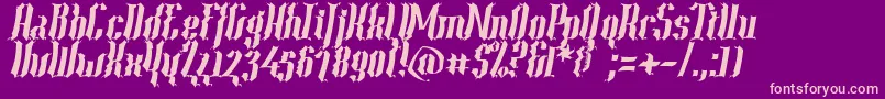 Year2000ContextScrambledHvy Font – Pink Fonts on Purple Background
