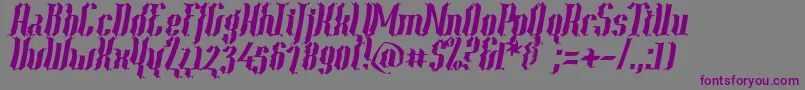 Year2000ContextScrambledHvy Font – Purple Fonts on Gray Background