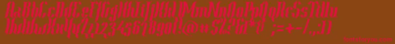 Year2000ContextScrambledHvy Font – Red Fonts on Brown Background