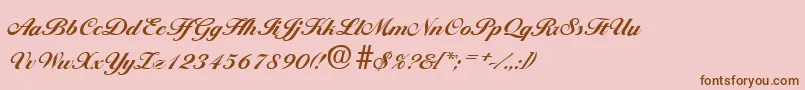 BallantinesBold Font – Brown Fonts on Pink Background