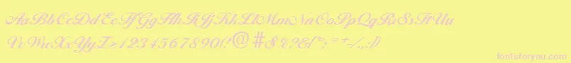 BallantinesBold Font – Pink Fonts on Yellow Background