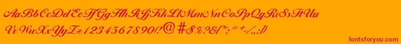 BallantinesBold Font – Red Fonts on Orange Background