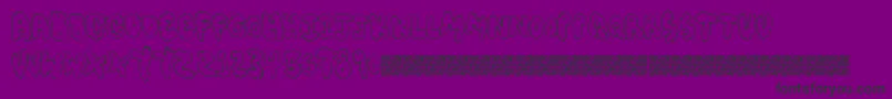 Chubbymuffin-Schriftart – Schwarze Schriften auf violettem Hintergrund