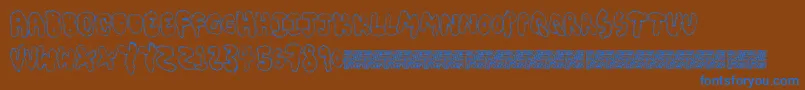 Chubbymuffin Font – Blue Fonts on Brown Background