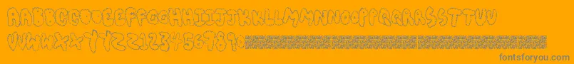 Czcionka Chubbymuffin – szare czcionki na pomarańczowym tle