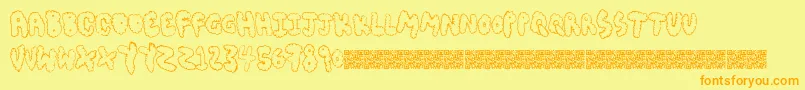 More about Chubbymuffin Font Chubbymuffin Font – Orange Fonts on Yellow Background