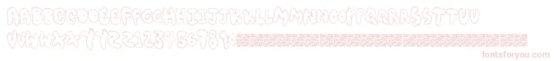 Chubbymuffin-Schriftart – Rosa Schriften auf weißem Hintergrund