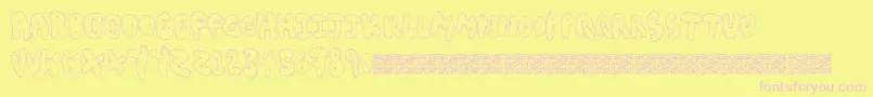 Chubbymuffin Font – Pink Fonts on Yellow Background