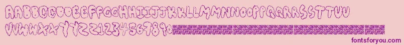 Chubbymuffin Font – Purple Fonts on Pink Background