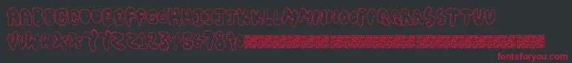 Chubbymuffin Font – Red Fonts on Black Background