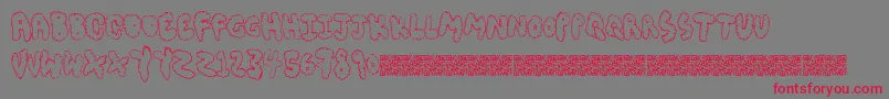 Chubbymuffin Font – Red Fonts on Gray Background