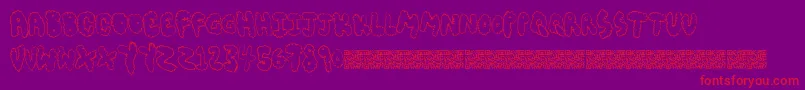 Chubbymuffin Font – Red Fonts on Purple Background
