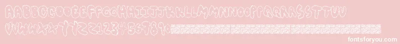 Chubbymuffin Font – White Fonts on Pink Background