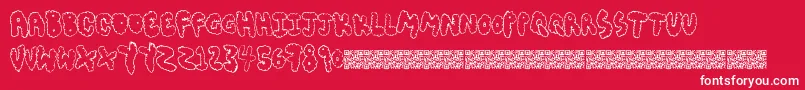 Chubbymuffin Font – White Fonts on Red Background