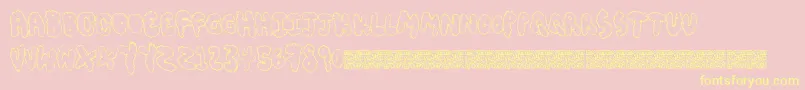 Chubbymuffin Font – Yellow Fonts on Pink Background