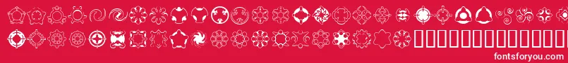 fuente CuriousDevice – Fuentes Blancas Sobre Fondo Rojo