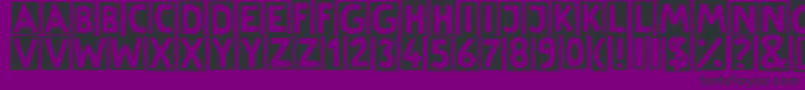 LinotypeCutter Font – Black Fonts on Purple Background