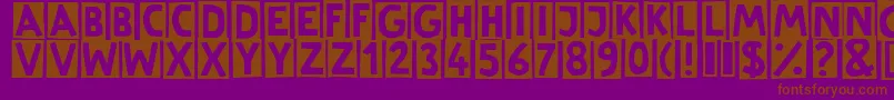 LinotypeCutter Font – Brown Fonts on Purple Background