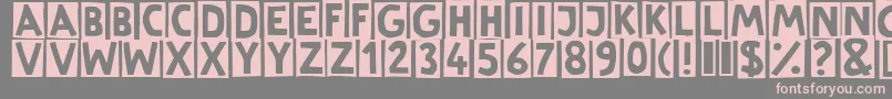 LinotypeCutter Font – Pink Fonts on Gray Background