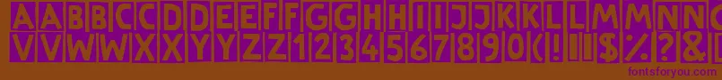 LinotypeCutter Font – Purple Fonts on Brown Background