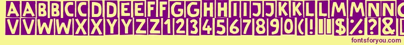 LinotypeCutter Font – Purple Fonts on Yellow Background