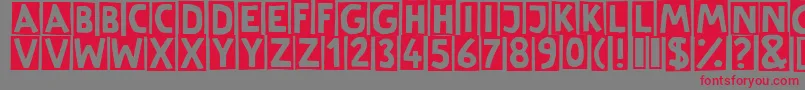 LinotypeCutter Font – Red Fonts on Gray Background