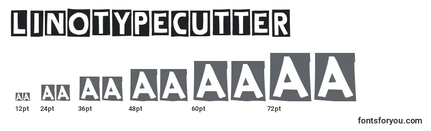 LinotypeCutter-fontin koot