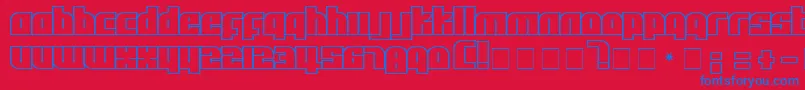 フォントAfl – 赤い背景に青い文字