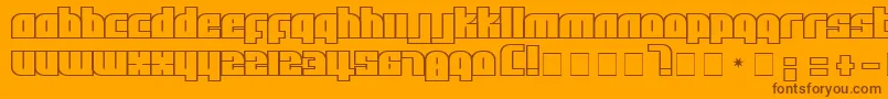 Afl Font – Brown Fonts on Orange Background