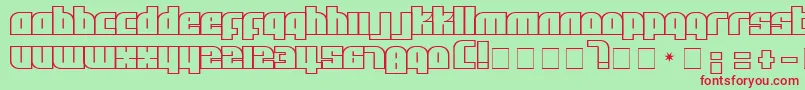 Fonte Afl – fontes vermelhas em um fundo verde
