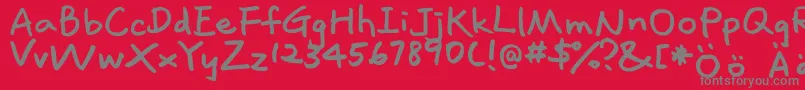 Lavalamp Font – Gray Fonts on Red Background