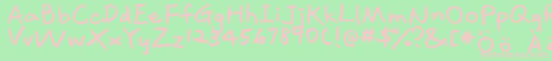 Lavalamp Font – Pink Fonts on Green Background