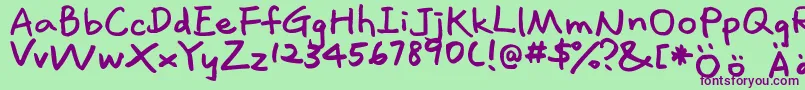 Lavalamp Font – Purple Fonts on Green Background
