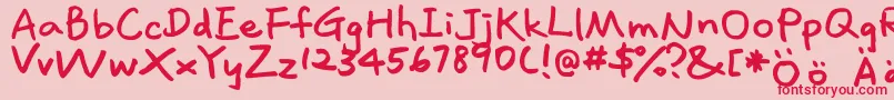 Lavalamp Font – Red Fonts on Pink Background