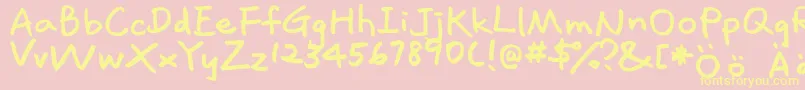 Lavalamp Font – Yellow Fonts on Pink Background