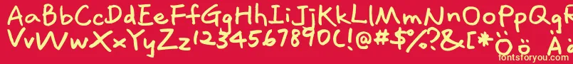 Lavalamp Font – Yellow Fonts on Red Background