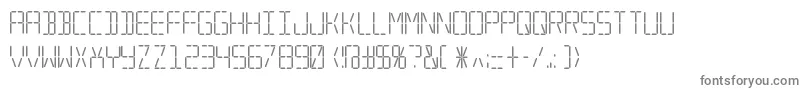Trana ffy-fontti – harmaat kirjasimet valkoisella taustalla