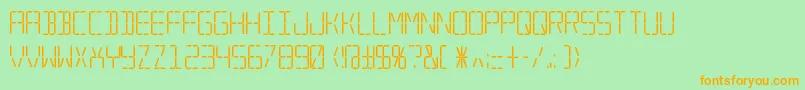 Trana ffy Font – Orange Fonts on Green Background